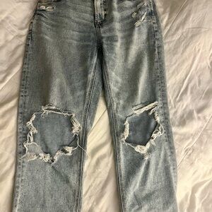 Stylish Distressed Blue Jeans for Women